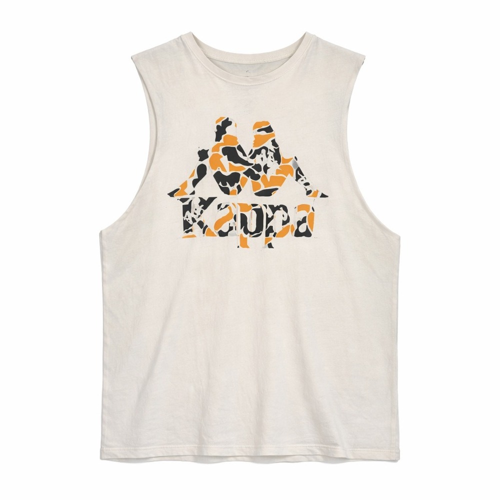 Kappa Mens Tank Top Mens L  Distressed Hip Hop Grunge Graphic Streetwear